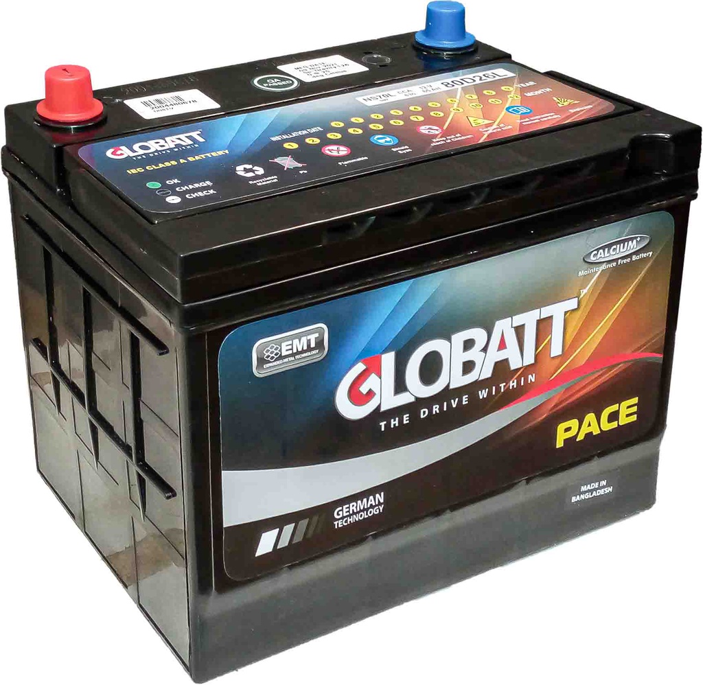 Battery Globatt SMF NS70R (65Ah-630)